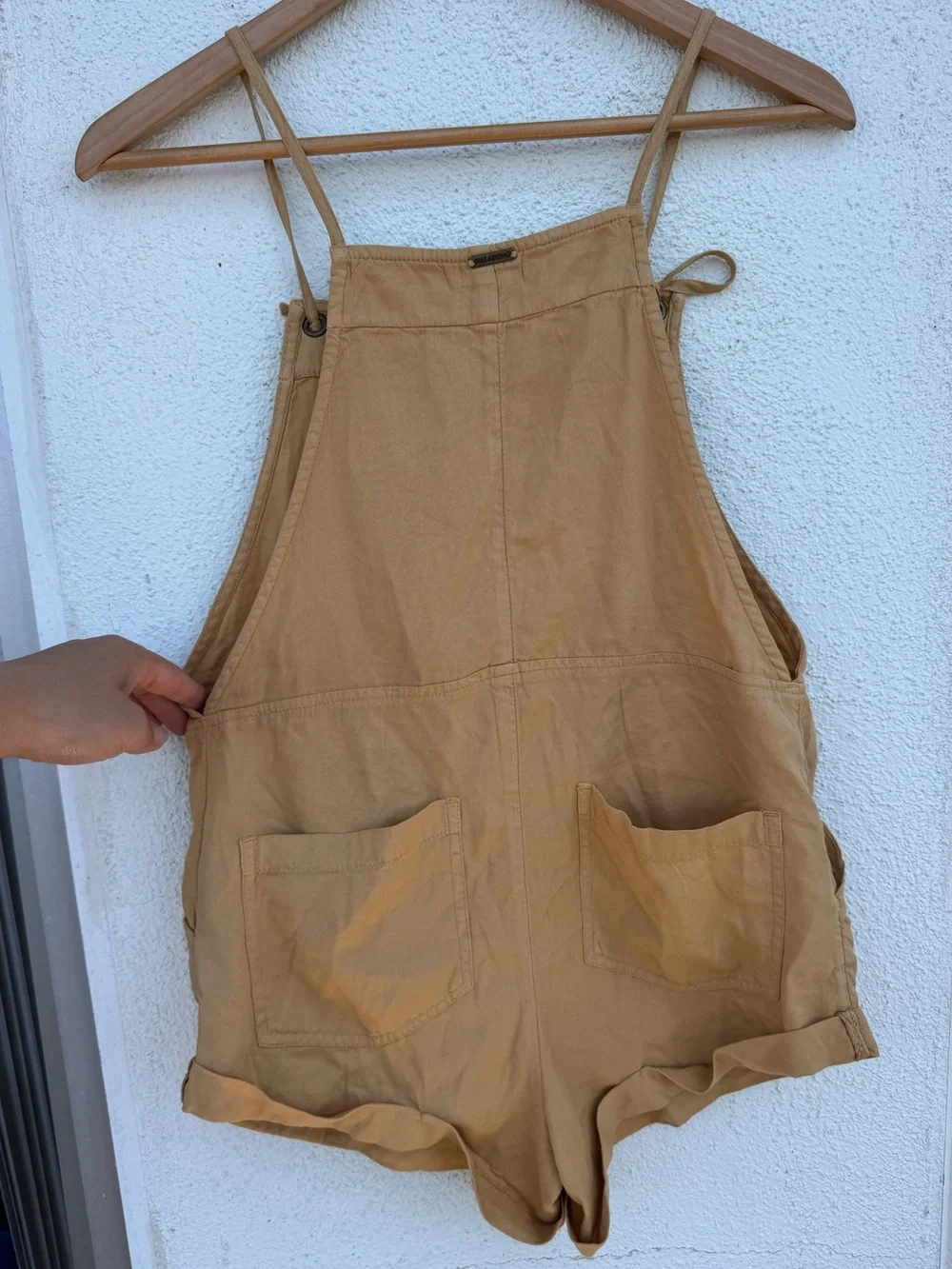 Billabong romper tie shoulder strap Tan Toffee Wild Pursuit Size S - Picture 5 of 8